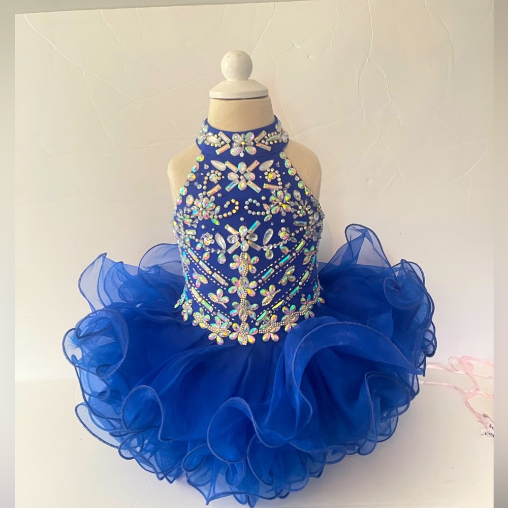Girls glitz pageant princess birthday cupcake dress